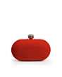 Women Red Embroidered Party Wear Clutch