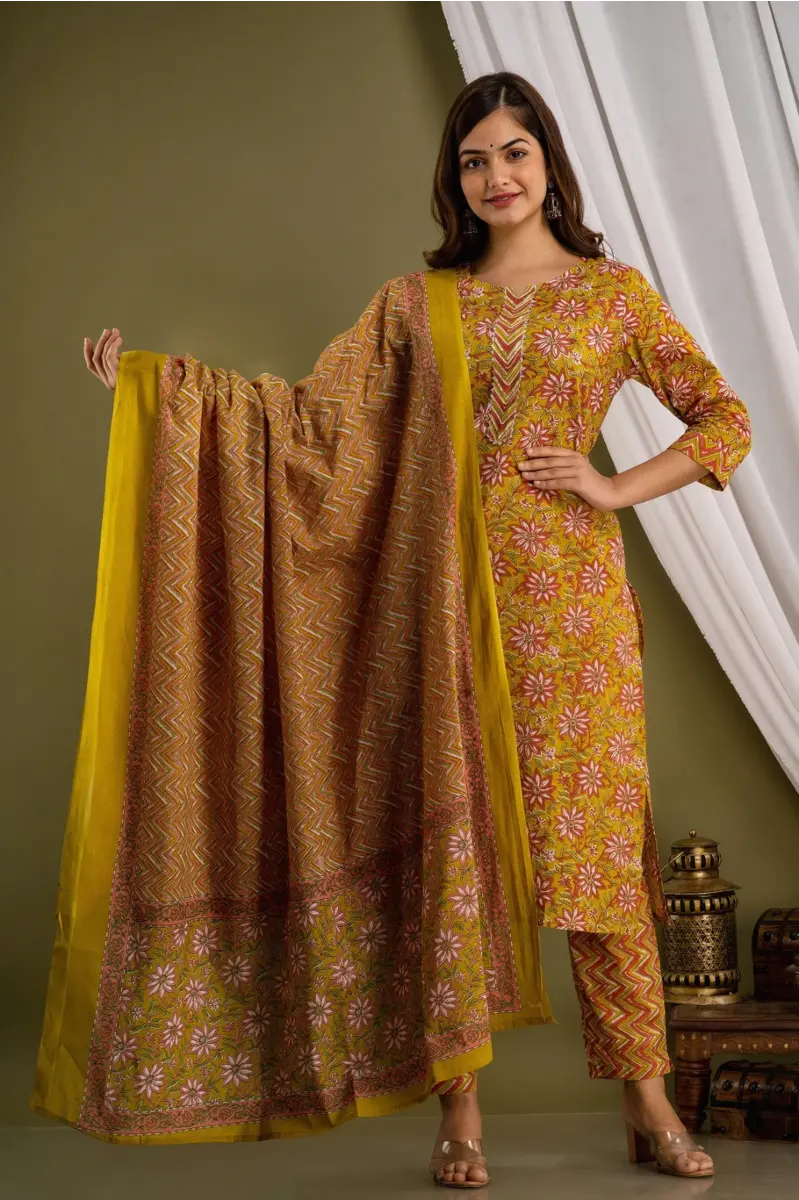 Indian cotton kurta set USA, salwar kameez online USA, cotton suit women USA, Indian clothing online USA