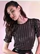 Black & Gold Tonned Geometric Printed Top