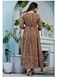 Women Printed Viscose Rayon Gown Kurta  (Multicolor)