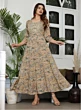 Women Printed Viscose Rayon Gown Kurta  (Multicolor)
