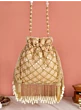 Golden Sequin embellish Evening Party Wear Potli
