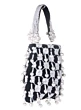 Women Black Pearl Embroidered Stylish Potli Bag