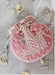 Pink Hand Embroidery Round Potli Bag