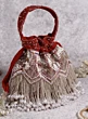Maroon Silver Tubelight Pearl Bridal Potli Bag