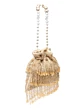 Yellow Pearl Golden Bridal Party Wear Potli Bag