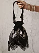 Black Handwork Velvet Designer Potli Bag