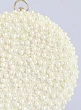 Pearl Embedded White Round Luxury Clutch