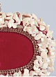 Luxury Red Seep Embellish Oval Clutch