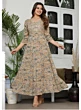 Women Printed Viscose Rayon Gown Kurta  (Multicolor)
