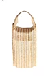 Women Bridal Golden Embellished Party Purse Clutch