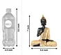 Handcrafted Decorative Meditating Buddha (Size - 17CmxGolden and BlackxPolyresin), 1 Lord Buddha Idol