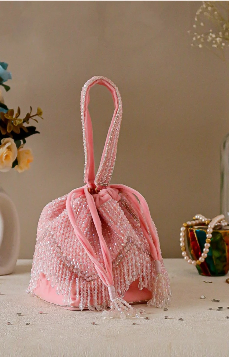 Pink Designer Luxury Potli bag for women 