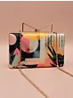Woman Sunset Mirage Abstract Art Printed Clutch