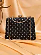 Woman Elegant Black & Gold Jacquard Evening Bag