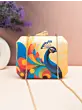 Women Peacock Prism Printed Clutch