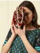 Women Round Velvet Stylish Potli Pouches 