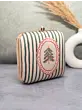 Woman Striped Christmas Tree Clutch