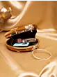 Woman Branches Blooming in Autumn Glow Round Clutch