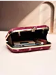 Women Ruby Blossom Golden Chain Clutch