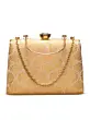 Woman Ivory-Gold Bold Blossom Jacquard Evening Bag