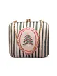 Woman Striped Christmas Tree Clutch