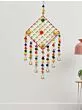 Handmade Colorful Ring Pom Pom Tassel Hanging for Home/Office/Hall Decoration (Pack of 1), Multi-Coloured