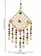 Handmade Colorful Ring Pom Pom Tassel Hanging for Home/Office/Hall Decoration (Pack of 1), Multi-Coloured