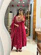 Women’s Plus Size Rayon Viscose Printed Embroidered Anarkali Kurta with Pant & Dupatta