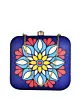 Women Dark Blue Mandala Printed Clutch