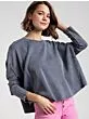 Women washed Grey Thermal Top