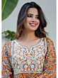Women Printed Viscose Rayon Gown Kurta  (Multicolor)