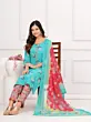 Women's Plus Size Cotton Bandhini Printed  Kurta and Pant with Dupatta Set