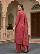 Pink Animal Printed Straight Kurta Set With Dupatta for Women