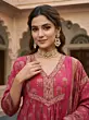 Pink Animal Printed Straight Kurta Set With Dupatta for Women