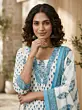 Off White Printed Straight Kurta Set With Dupatta for Women