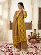 Yellow Printed Straight Kurta Set With Dupatta for Women