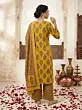 Yellow Printed Straight Kurta Set With Dupatta for Women