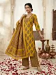 Yellow Printed Straight Kurta Set With Dupatta for Women