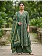 Green A-Line Kurta Set With Dupatta for Women