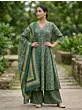 Green A-Line Kurta Set With Dupatta for Women
