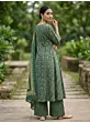 Green A-Line Kurta Set With Dupatta for Women