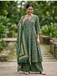 Green A-Line Kurta Set With Dupatta for Women