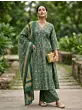 Green A-Line Kurta Set With Dupatta for Women
