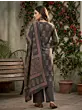 Black Printed Straight Kurta Set With Dupatta for Women