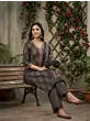 Black Printed Straight Kurta Set With Dupatta for Women