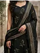 Black Printed Straight Kurta Set With Dupatta for Women