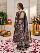 Navy Blue Printed Anarkali Kurta Set With Dupatta for Women