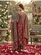 Maroon Printed A-Line Kurta Set With Dupatta for Women