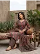 Grey Black Printed Straight Kurta Set With Dupatta for Women